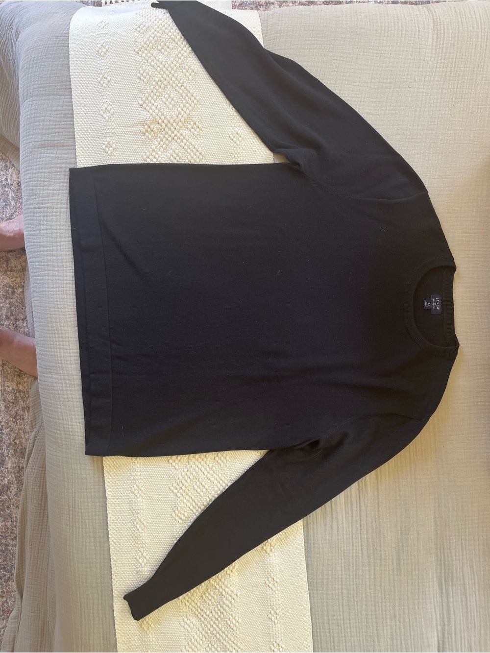 J. Crew Men's Black Crewneck Pullover